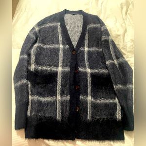 Jcrew Plaid Front Pocket Cardigan Sweater